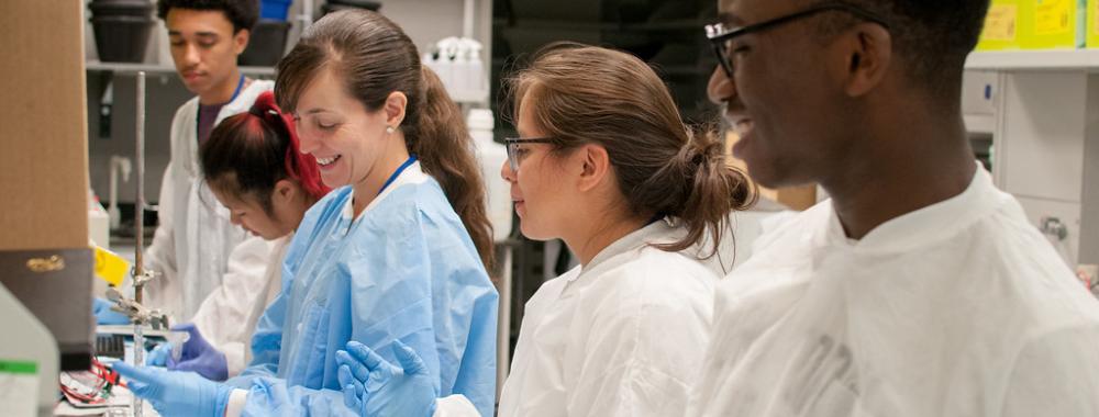 Students in a laboratory